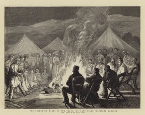 De Prins van Wales in de Terai, het Kampvuur, Thibetanen dansen